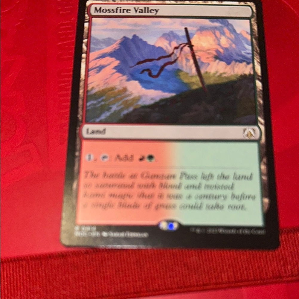 Magic: The Gathering Mossfire Valley Card - Red and Blue